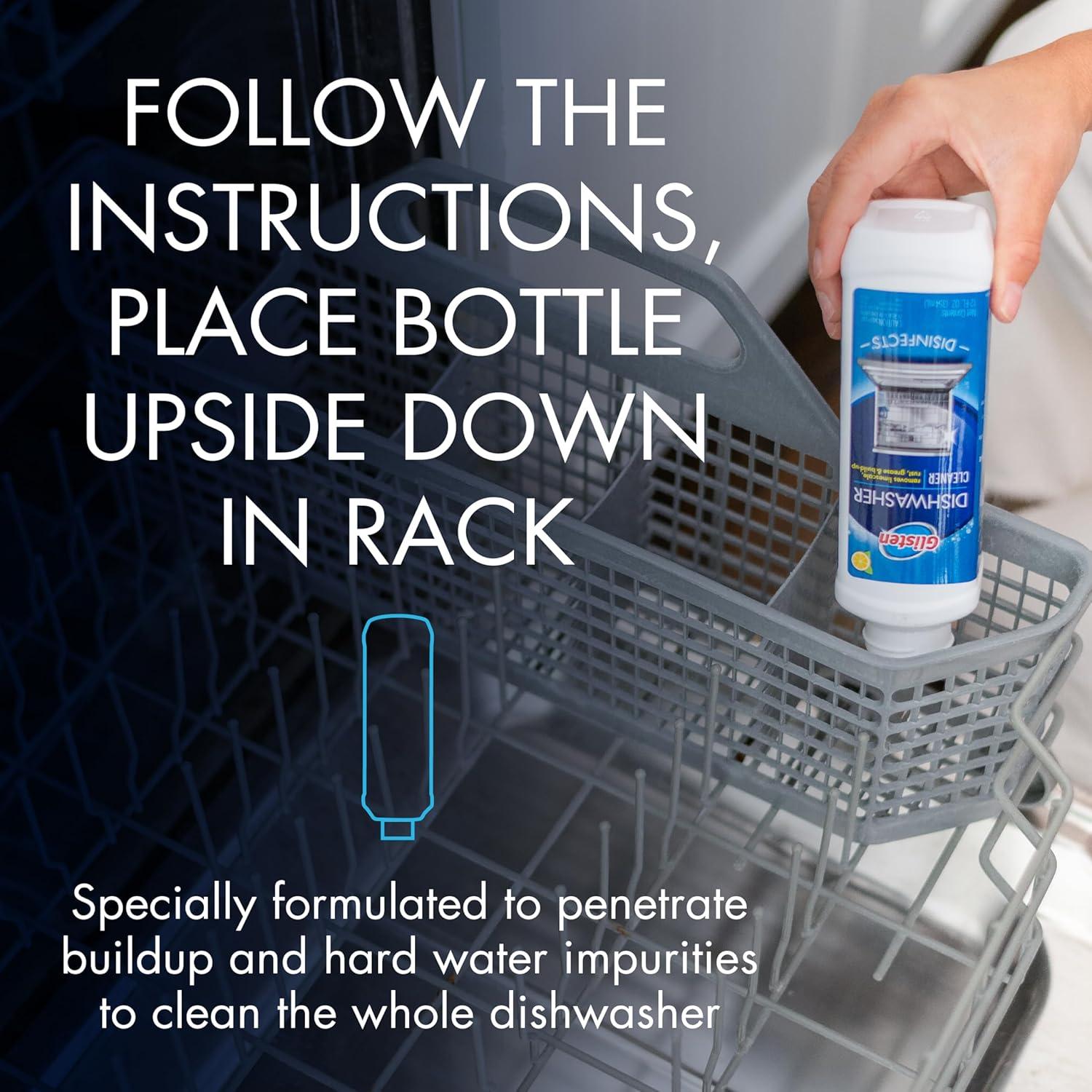 image:imageGlisten Dishwasher Cleaner Removes Limescale Rust Buildup and Grease Lemon Scent Made in the USA 12 Ounce Bottle 3Pack12 Fl Oz Pack of 1