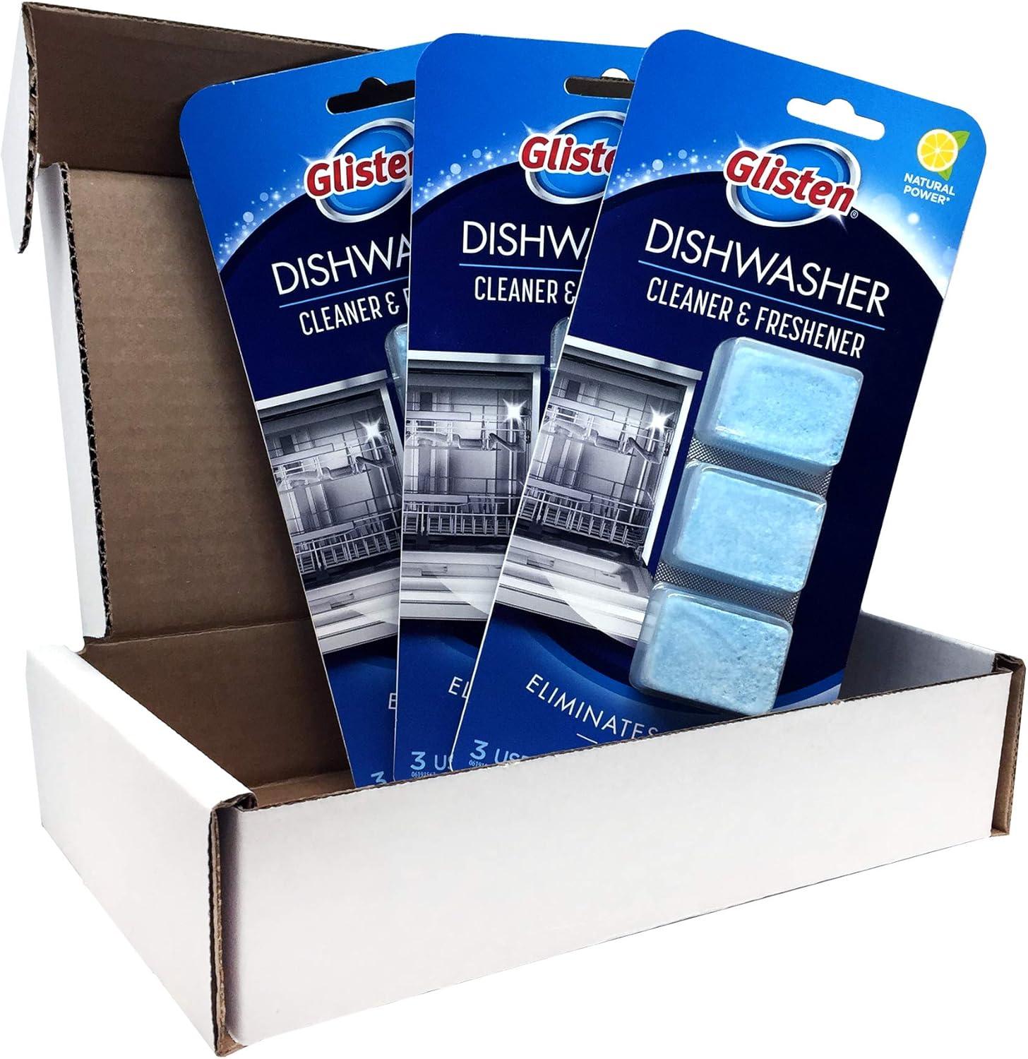 image:imageGlisten Dishwasher Cleaner and Freshener Deodorizer Cleans and Freshens During Wash Cycle Made in the USA Lemon Scent 9 Tablets3 Count Pack of 1