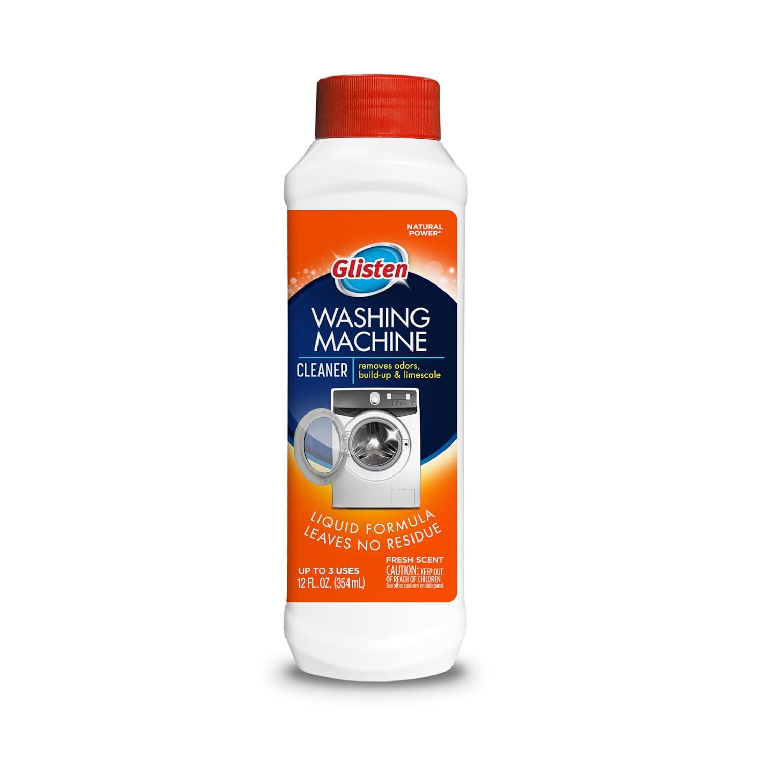 image:imageGlisten Washing Machine Cleaner Helps Remove Odor Buildup and Limescale Fresh Scent Made in the USA 12 Ounce Bottle12 Fl Oz Pack of 3