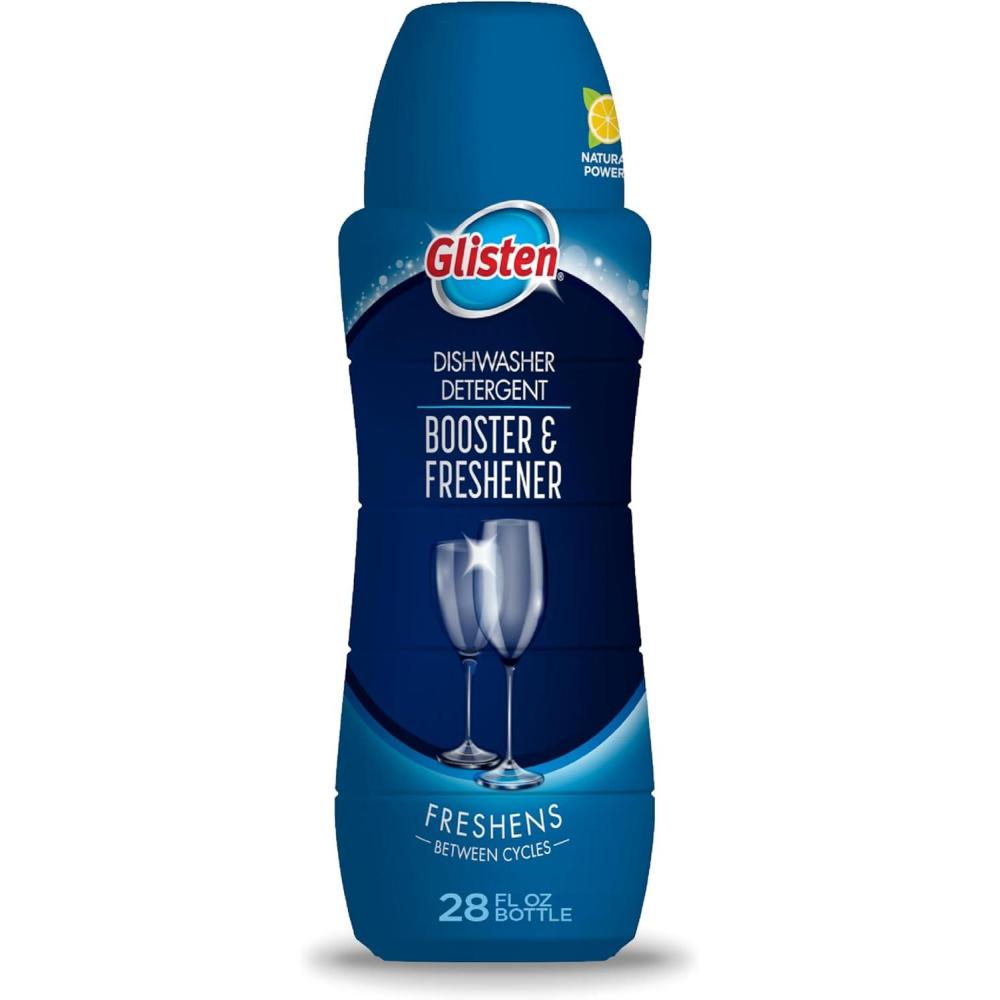 image:imageGlisten Dishwasher Detergent Booster and Freshener Helps Eliminate Odors Spots and Stains Lemon Scent Made in the USA 28 Ounce Bottle28 Fl Oz Pack of 1