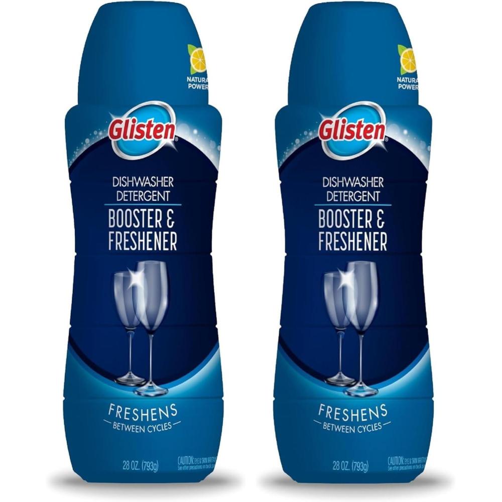 image:imageGlisten Dishwasher Detergent Booster and Freshener Helps Eliminate Odors Spots and Stains Lemon Scent Made in the USA 28 Ounce Bottle28 Ounce Pack of 2
