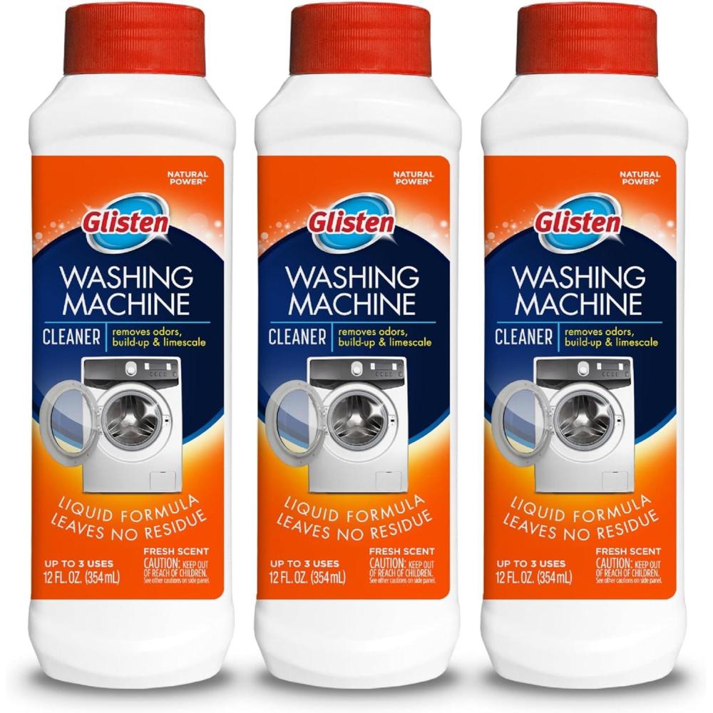image:imageGlisten Washing Machine Cleaner Helps Remove Odor Buildup and Limescale Fresh Scent Made in the USA 12 Ounce Bottle12 Fl Oz Pack of 3