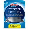 image:imageGlisten Cooktop and Kitchen Cleaning Pads for Glass Gas Ranges Ovens Microwaves and More Dissolves Grease and Baked on Foods Lemon Scent 24 Large Pads or 48 Small Pads24 Count Pack of 1
