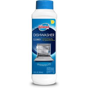 Glisten Dishwasher Cleaner, Removes Limescale, Rust, Buildup, and Grease, Lemon Scent, Made in the USA, 12 Ounce Bottle, 3-Pack(12 Fl Oz (Pack of 1))