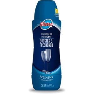 Glisten Dishwasher Detergent Booster and Freshener, Helps Eliminate Odors, Spots, and Stains, Lemon Scent, Made in the USA, 28 Ounce Bottle(28 Fl Oz (Pack of 1))