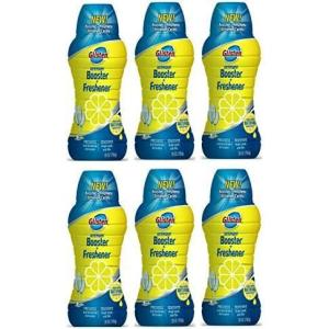 Glisten Dishwasher Detergent Booster and Freshener, Helps Eliminate Odors, Spots, and Stains, Lemon Scent, Made in the USA, 28 Ounce Bottle(28 Ounce (Pack of 6))
