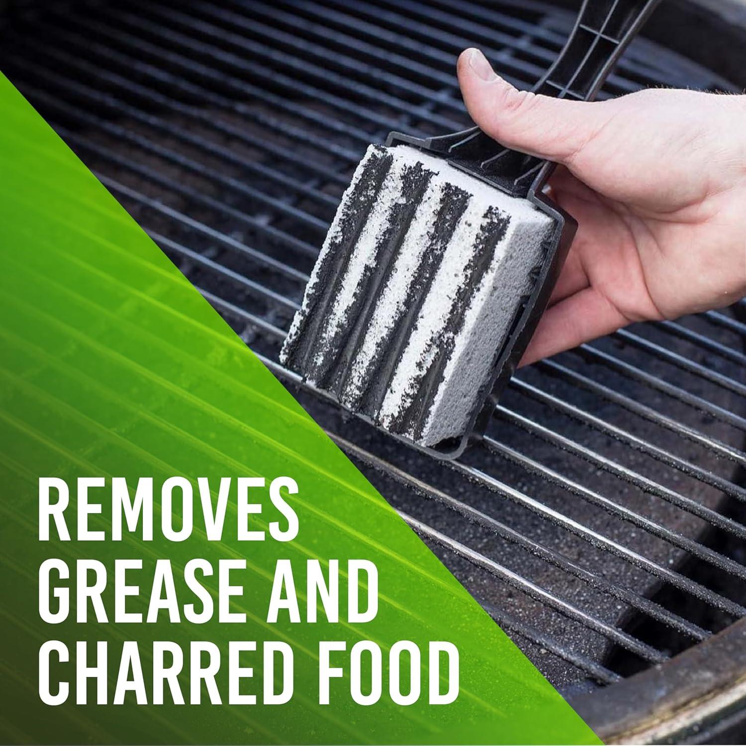 image:imageEarthStone Grill Cleaning Block Kit Bristle Free Grill Scraper 3 Grill Cleaning Blocks and 7 EZGrip Handle3 Piece Set