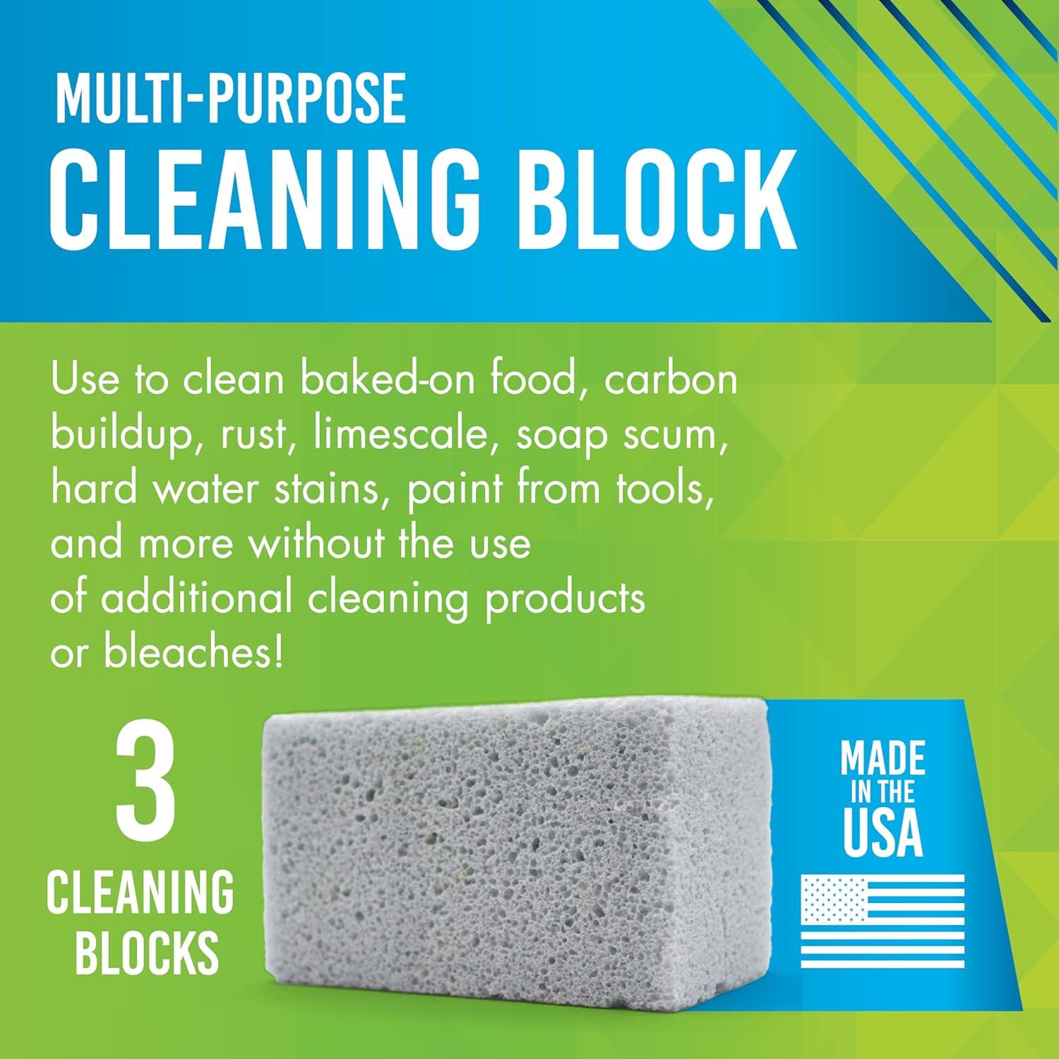 image:imageEarthStone MultiPurpose Cleaning Block For Kitchens Bathrooms Tools and More Made in the USA 3Pack1 Ounce Pack of 1