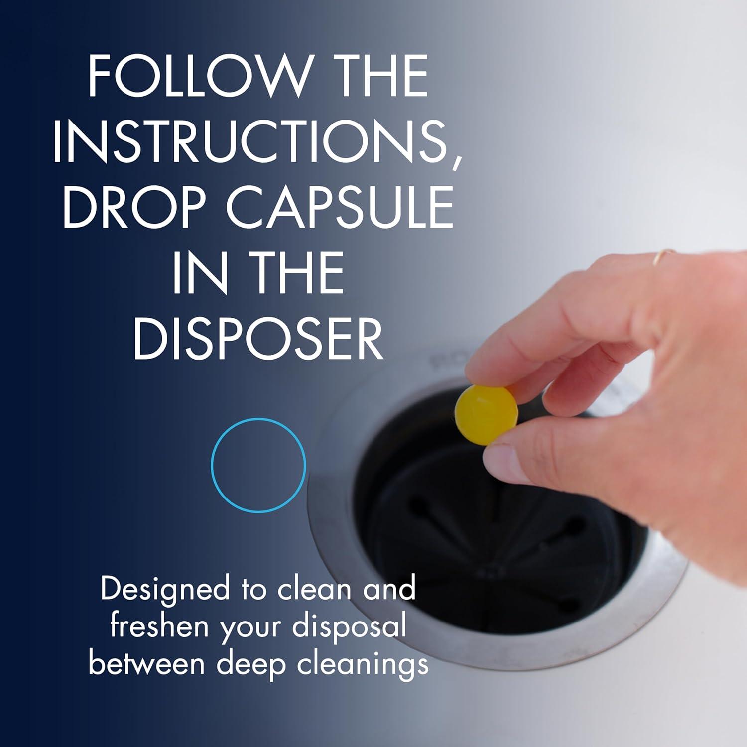 image:imageGlisten Garbage Disposer Freshener Sink Disposal Odor Eliminator Quick and EasytoUse Lemon Scent 30 Capsules Total10 Count Pack of 3