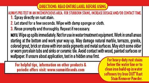 image:imageIRON OUT Rust Stain Remover Spray Gel Removes Rust Stains in Bathrooms Kitchens Laundry and Outdoors No Scrubbing Made in the USA 24 Ounces 3Pack24 Ounce Pack of 6