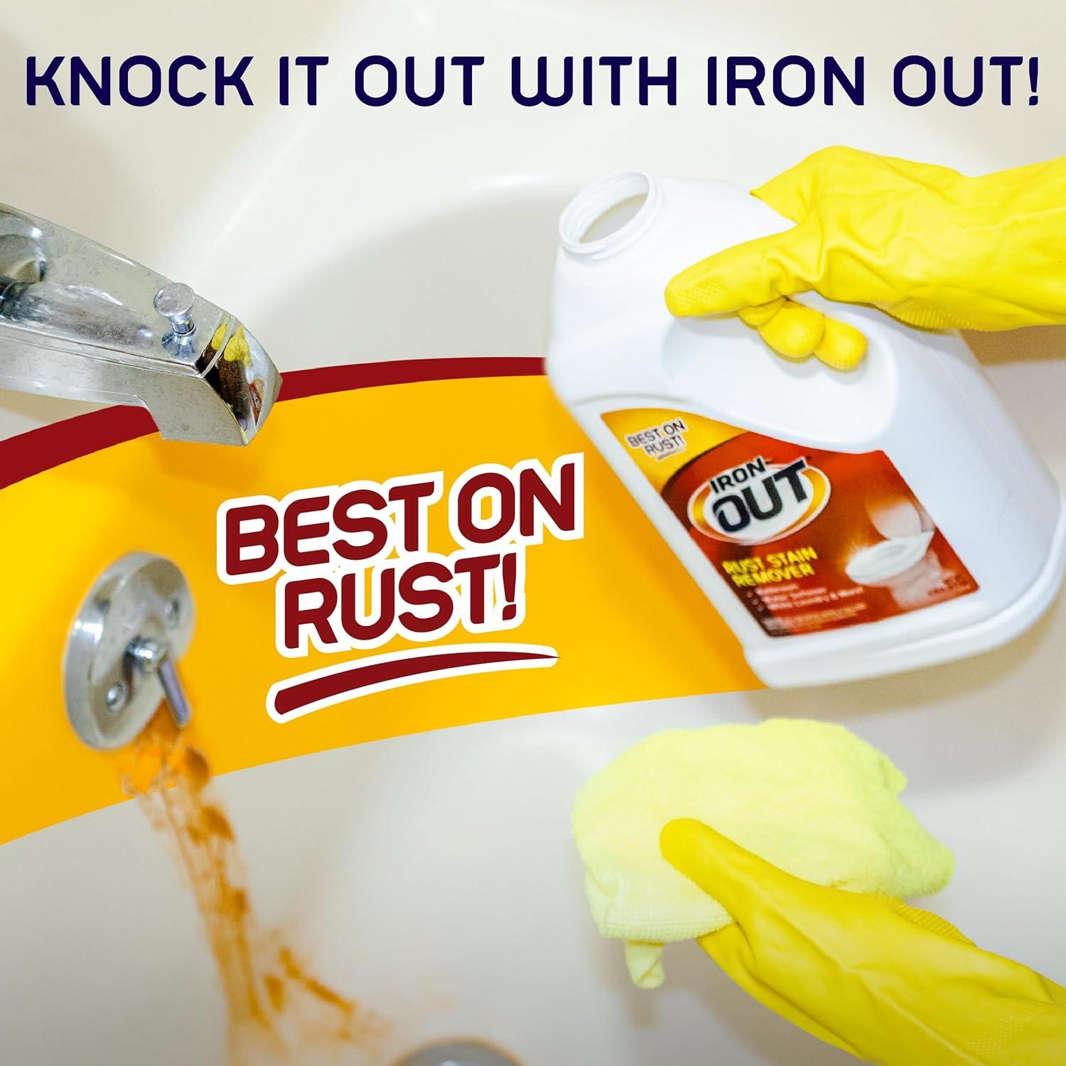 image:imageIron OUT Rust Stain Remover Powder Remove Rust Stains In Bathrooms Kitchens Appliances Laundry And Outdoors 475 Pound Bottle76 Ounce Pack of 3