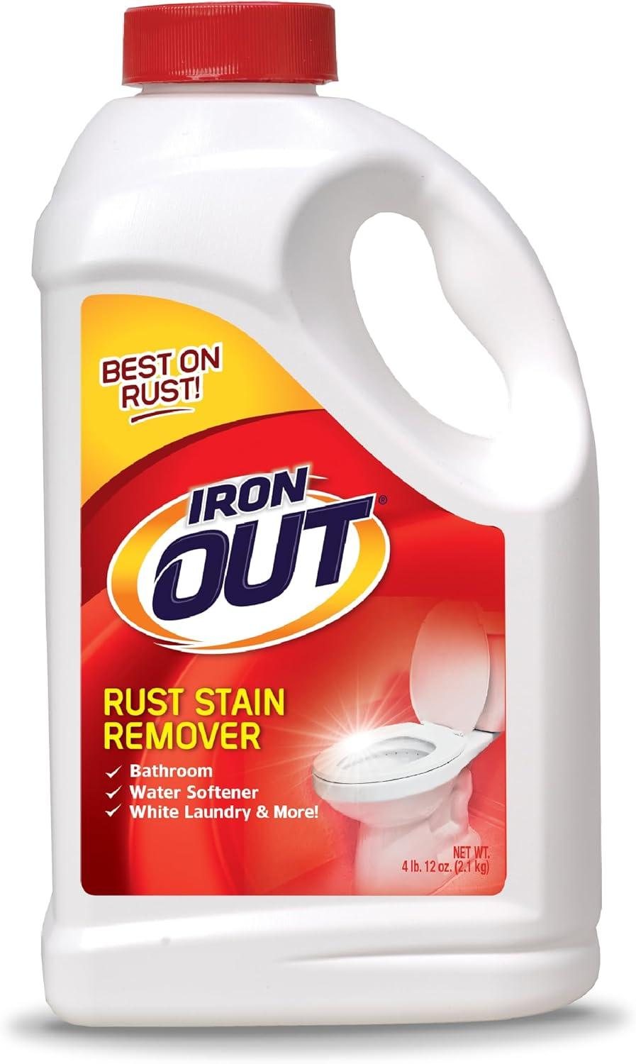 image:imageIron OUT Rust Stain Remover Powder Remove Rust Stains In Bathrooms Kitchens Appliances Laundry And Outdoors 475 Pound Bottle76 Ounce Pack of 6
