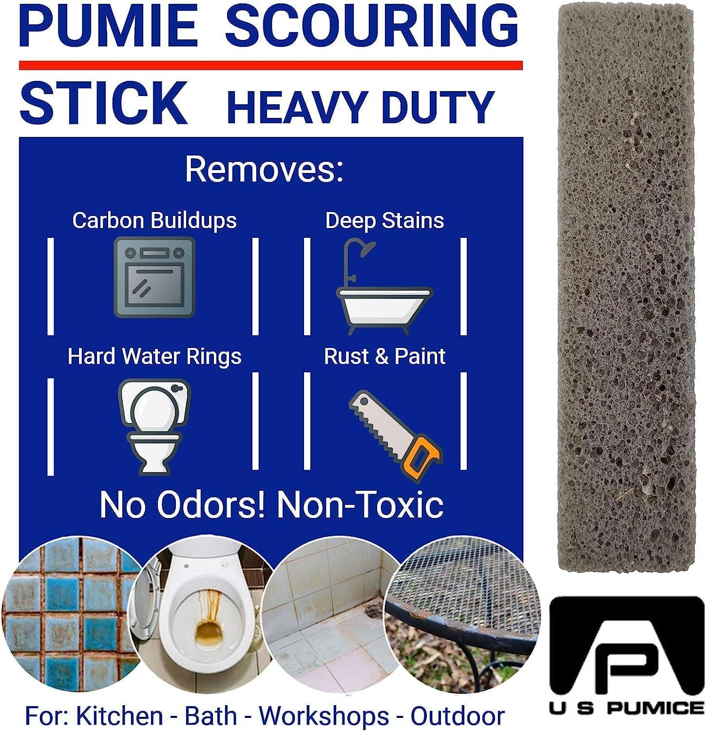 image:imagePUMIE Pumice Scouring Stick for Cleaning Toilet Rings Stain amp Hard Water Rings Tough Bathroom Pools amp Tubs Extra Strong Heavy Duty Pumice Stone for Toilet Cleaning Rust Grills amp Ovens Pack of 1218 Count Pack of 1