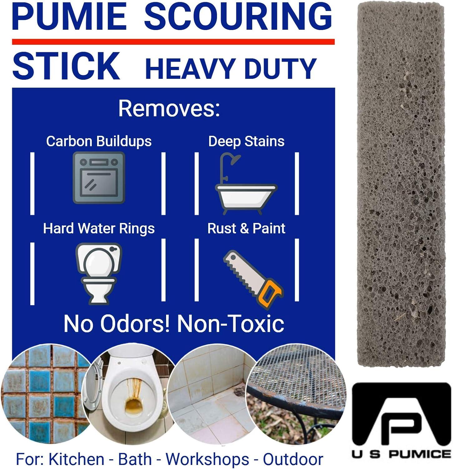 image:imagePUMIE Pumice Scouring Stick for Cleaning Toilet Rings Stain amp Hard Water Rings Tough Bathroom Pools amp Tubs Extra Strong Heavy Duty Pumice Stone for Toilet Cleaning Rust Grills amp Ovens Pack of 121 Count Pack of 60