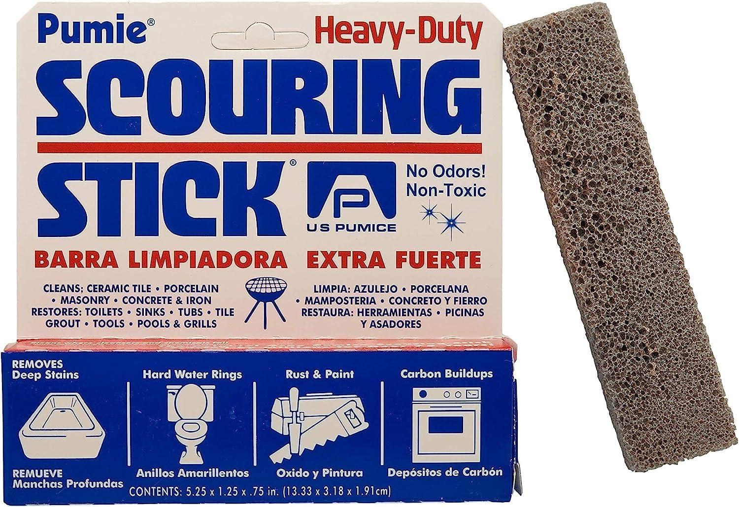 image:imagePUMIE Pumice Scouring Stick for Cleaning Toilet Rings Stain amp Hard Water Rings Tough Bathroom Pools amp Tubs Extra Strong Heavy Duty Pumice Stone for Toilet Cleaning Rust Grills amp Ovens Pack of 1218 Count Pack of 1