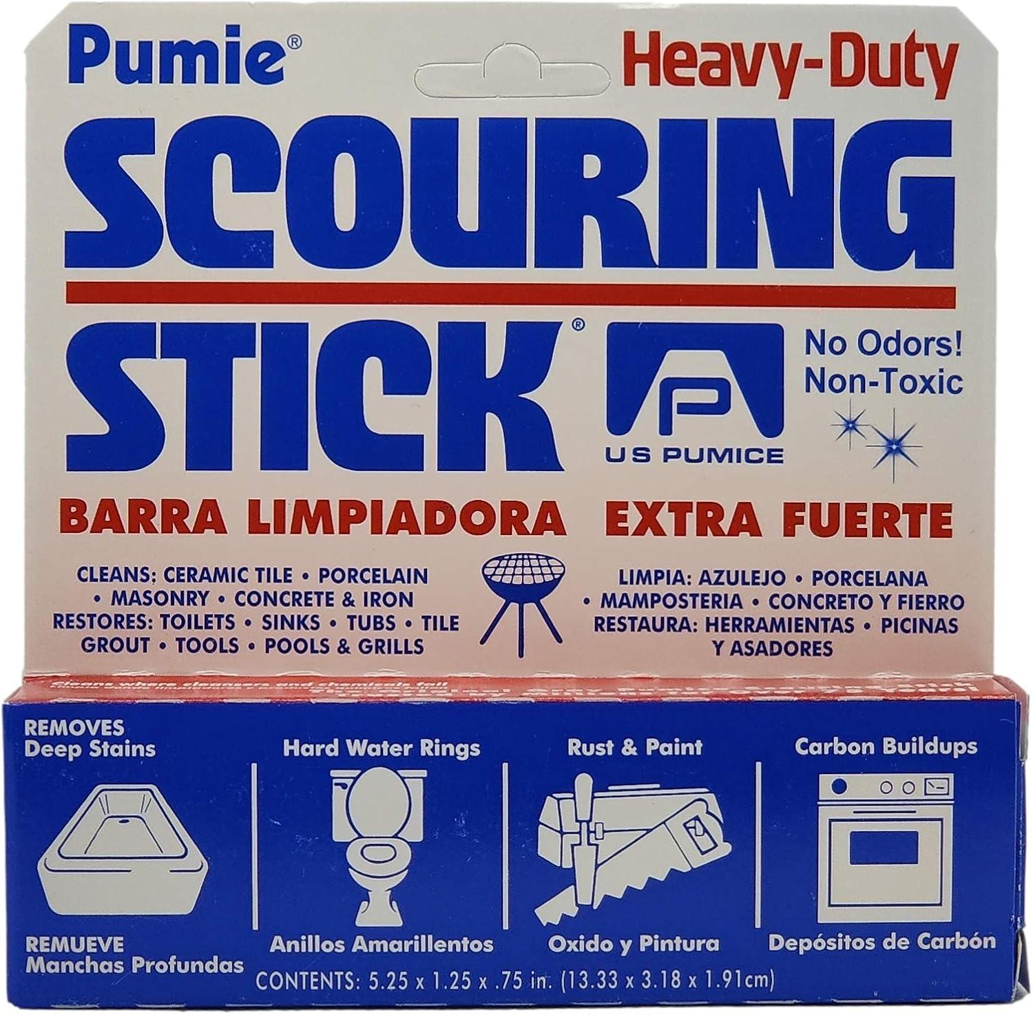 image:imagePUMIE Pumice Scouring Stick for Cleaning Toilet Rings Stain amp Hard Water Rings Tough Bathroom Pools amp Tubs Extra Strong Heavy Duty Pumice Stone for Toilet Cleaning Rust Grills amp Ovens Pack of 121 Count Pack of 60