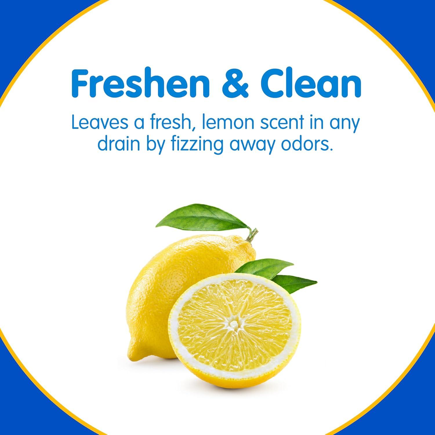 image:imagePlink Fizzy Drain Cleaner and Freshener Prevents Drain Clogs and Buildup Removes Odors from Bathroom and Kitchen Sinks SepticFriendly Made in the USA Lemon Scent 18 Tablets6 Count Pack of 3