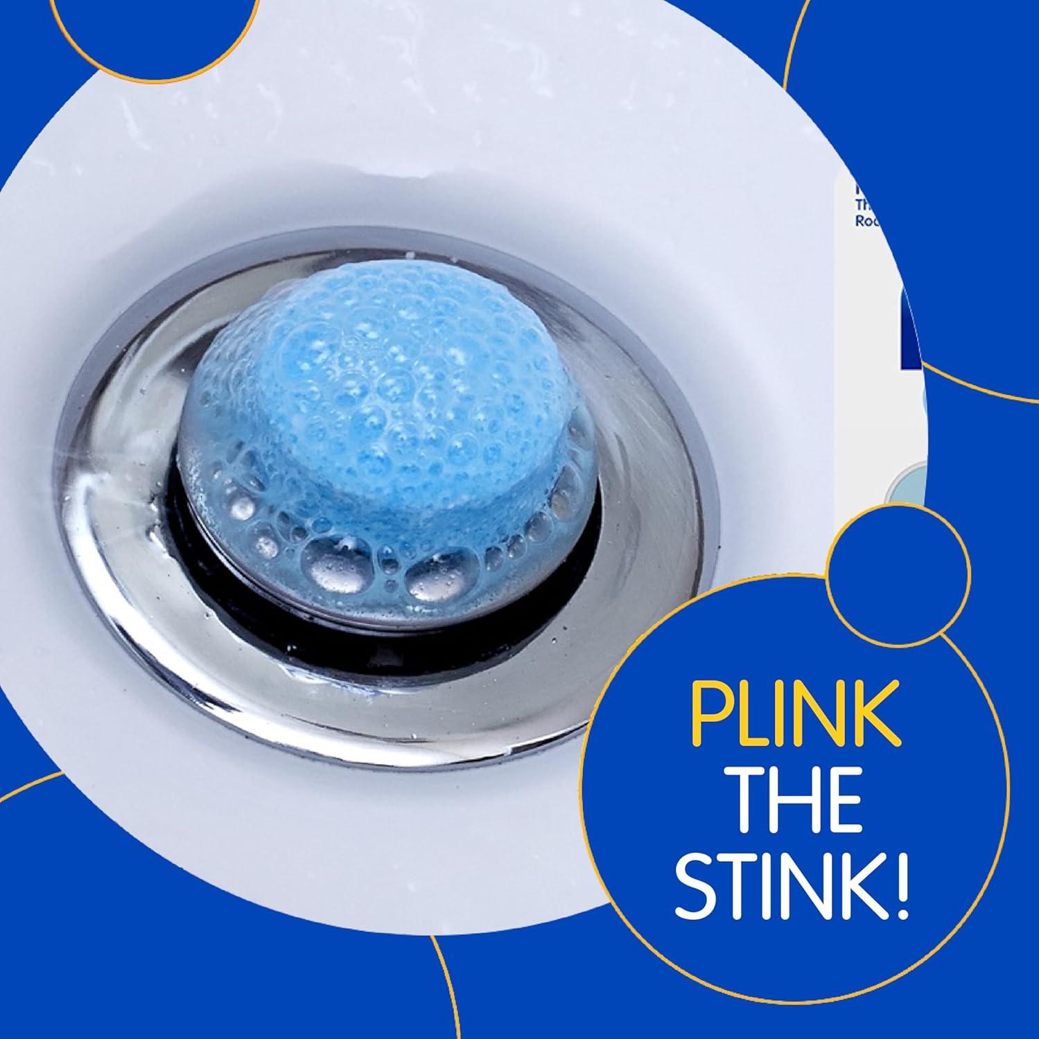 image:imagePlink Fizzy Drain Cleaner and Freshener Prevents Drain Clogs and Buildup Removes Odors from Bathroom and Kitchen Sinks SepticFriendly Made in the USA Lemon Scent 18 Tablets6 Count Pack of 4