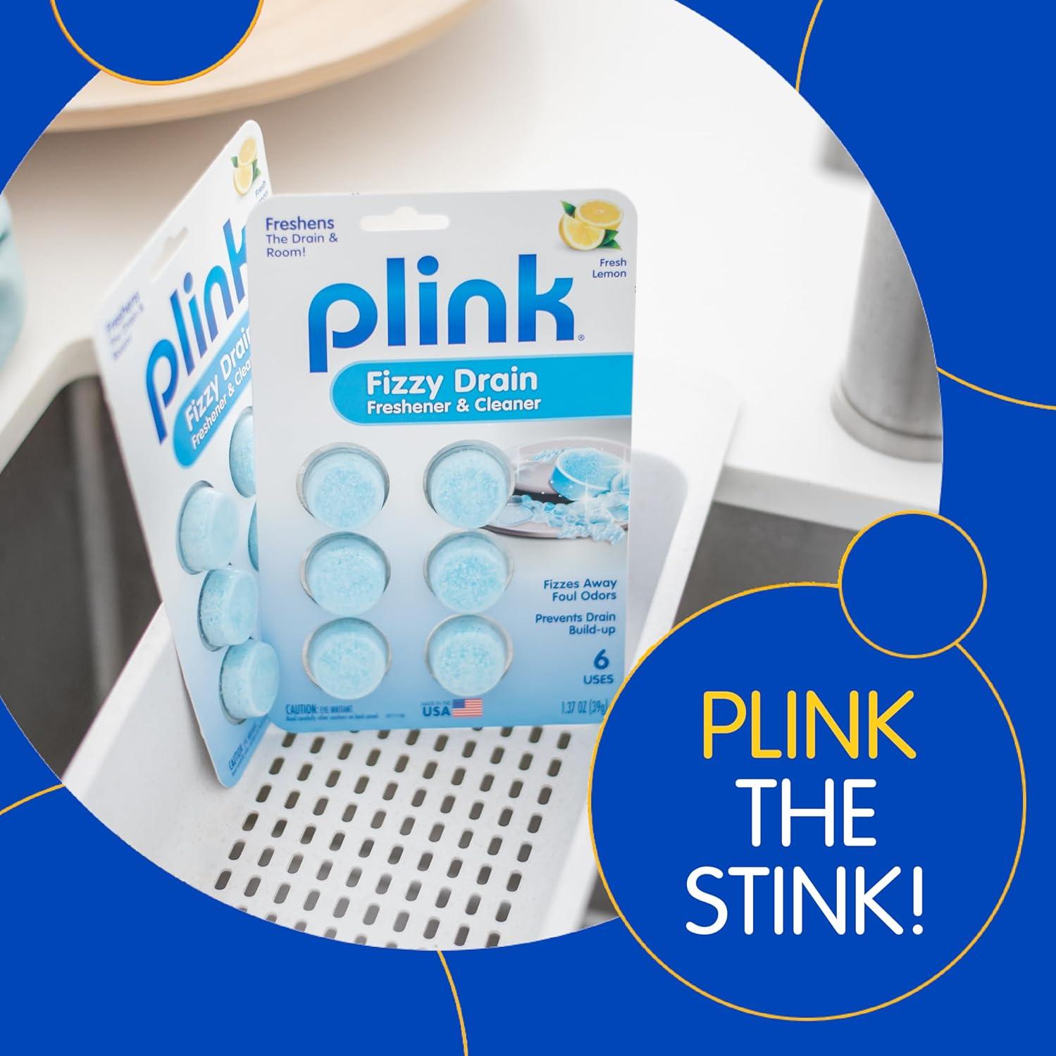 image:imagePlink Fizzy Drain Freshener and Cleaner Prevents Clogs and Removes Odors in Household Sinks Lemon Scent 6Pack6 Count Pack of 1