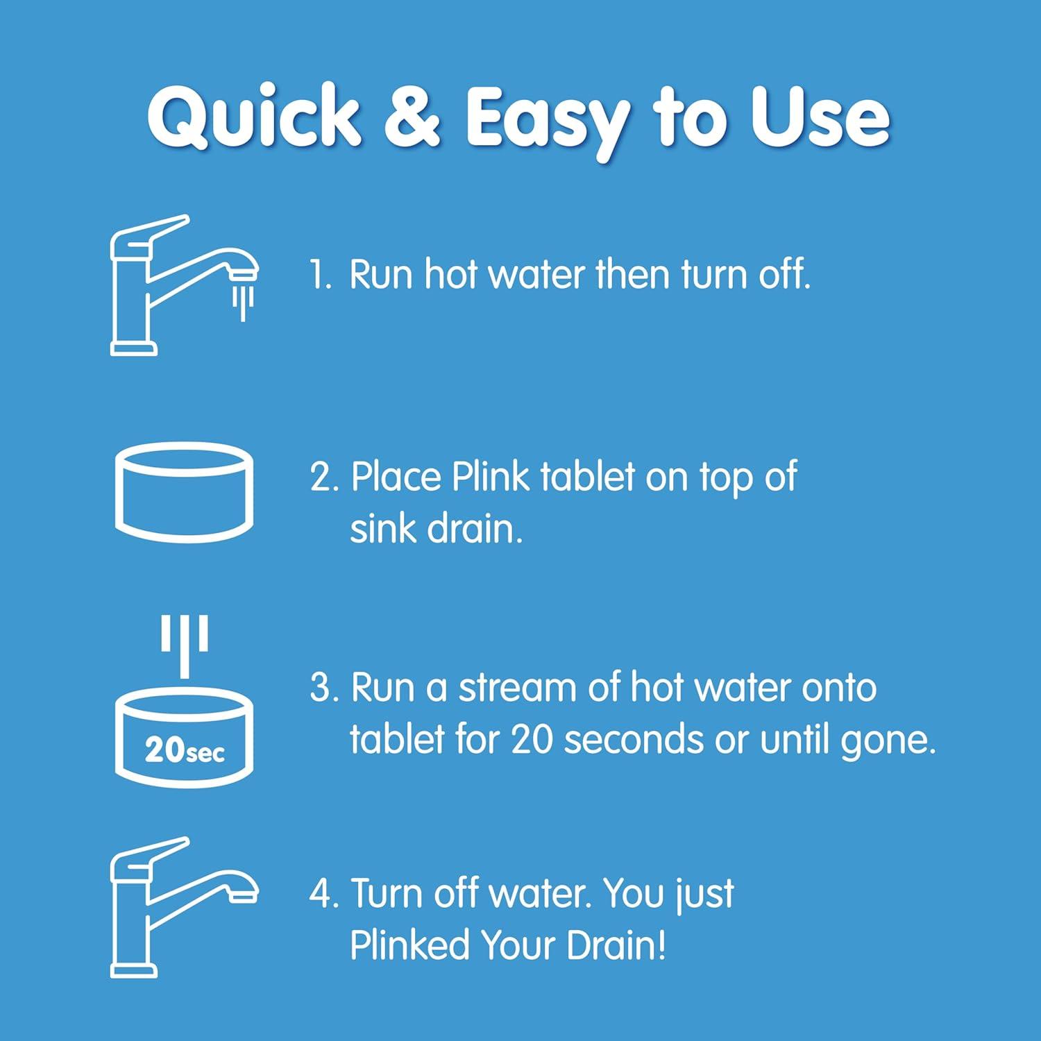 image:imagePlink Fizzy Drain Freshener and Cleaner Prevents Clogs and Removes Odors in Household Sinks Lemon Scent 6Pack6 Count Pack of 1