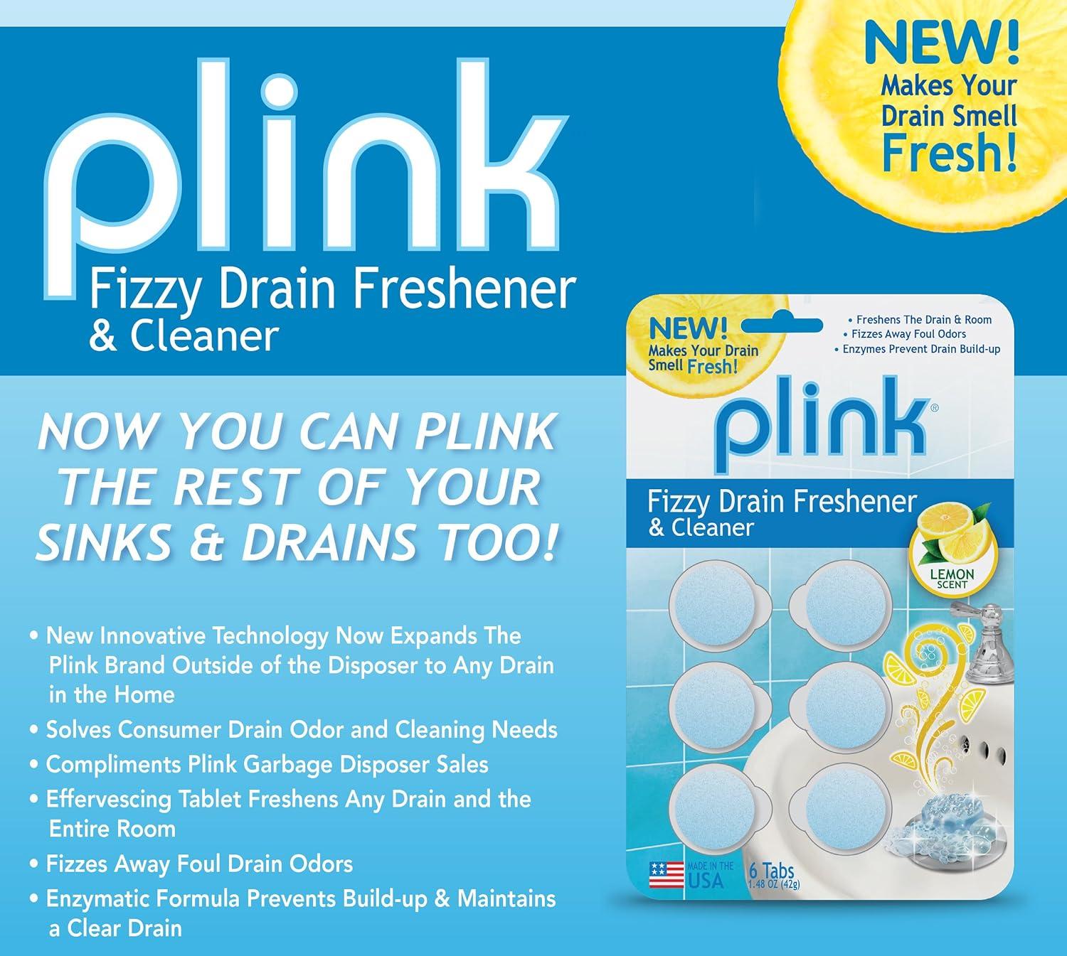 image:imagePlink Fizzy Drain Freshener and Cleaner Prevents Clogs and Removes Odors in Household Sinks Lemon Scent 6Pack6 Count Pack of 2
