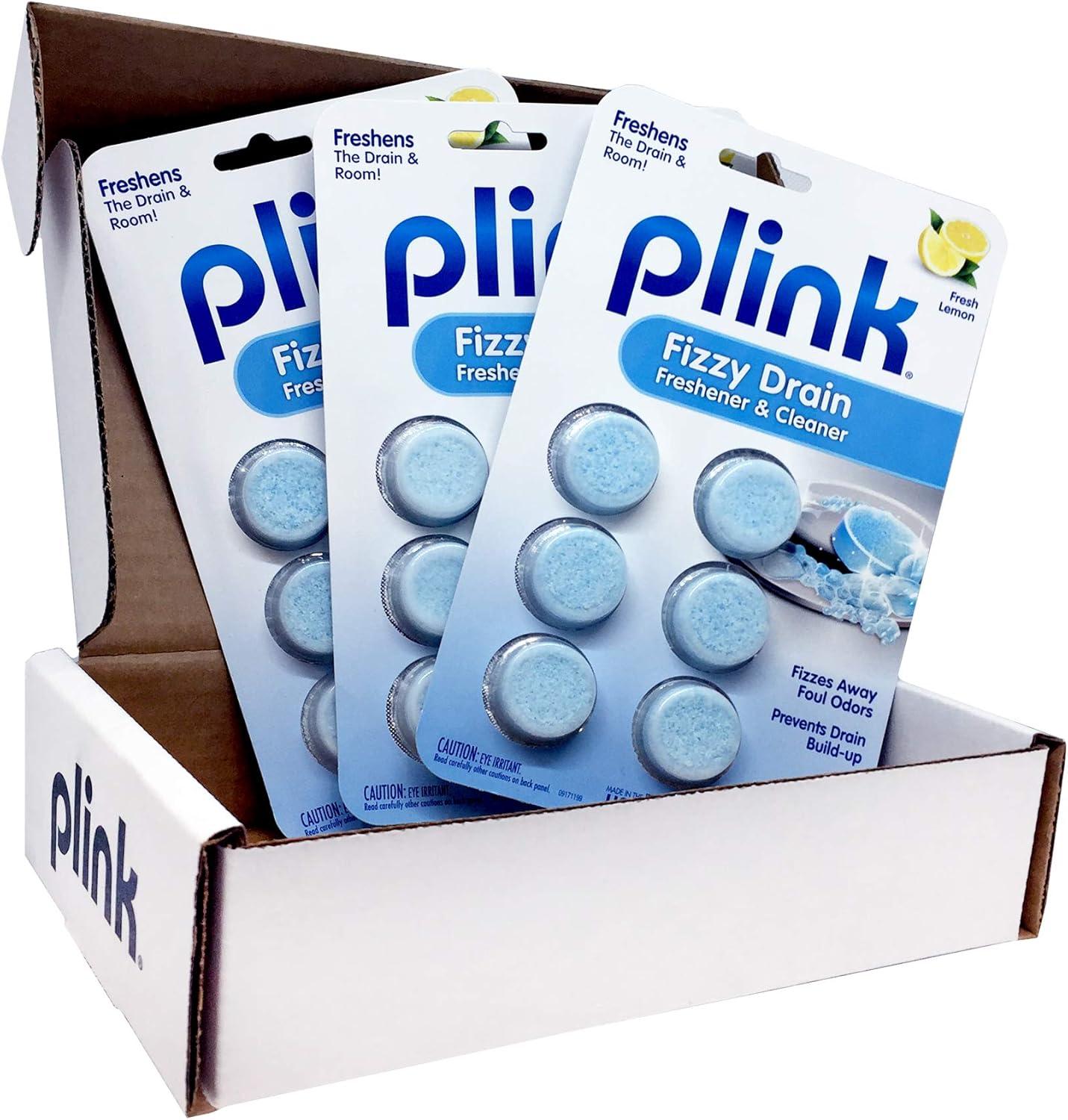 image:imagePlink Fizzy Drain Freshener and Cleaner Prevents Clogs and Removes Odors in Household Sinks Lemon Scent 6Pack6 Count Pack of 3