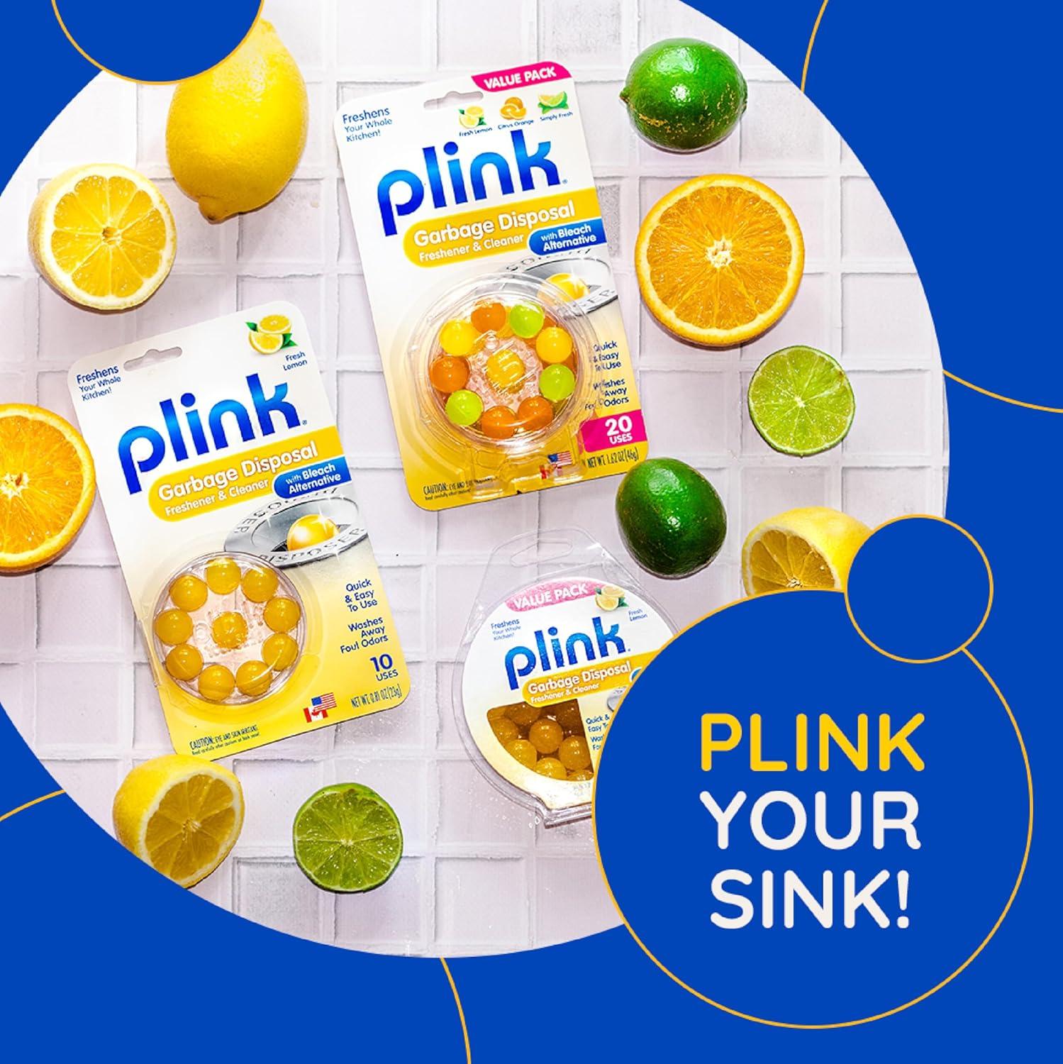 image:imagePlink Garbage Disposal Cleaner Freshener amp Odor Removing Balls Easy to Use Fresh Lemon Scent 40 CountLemon