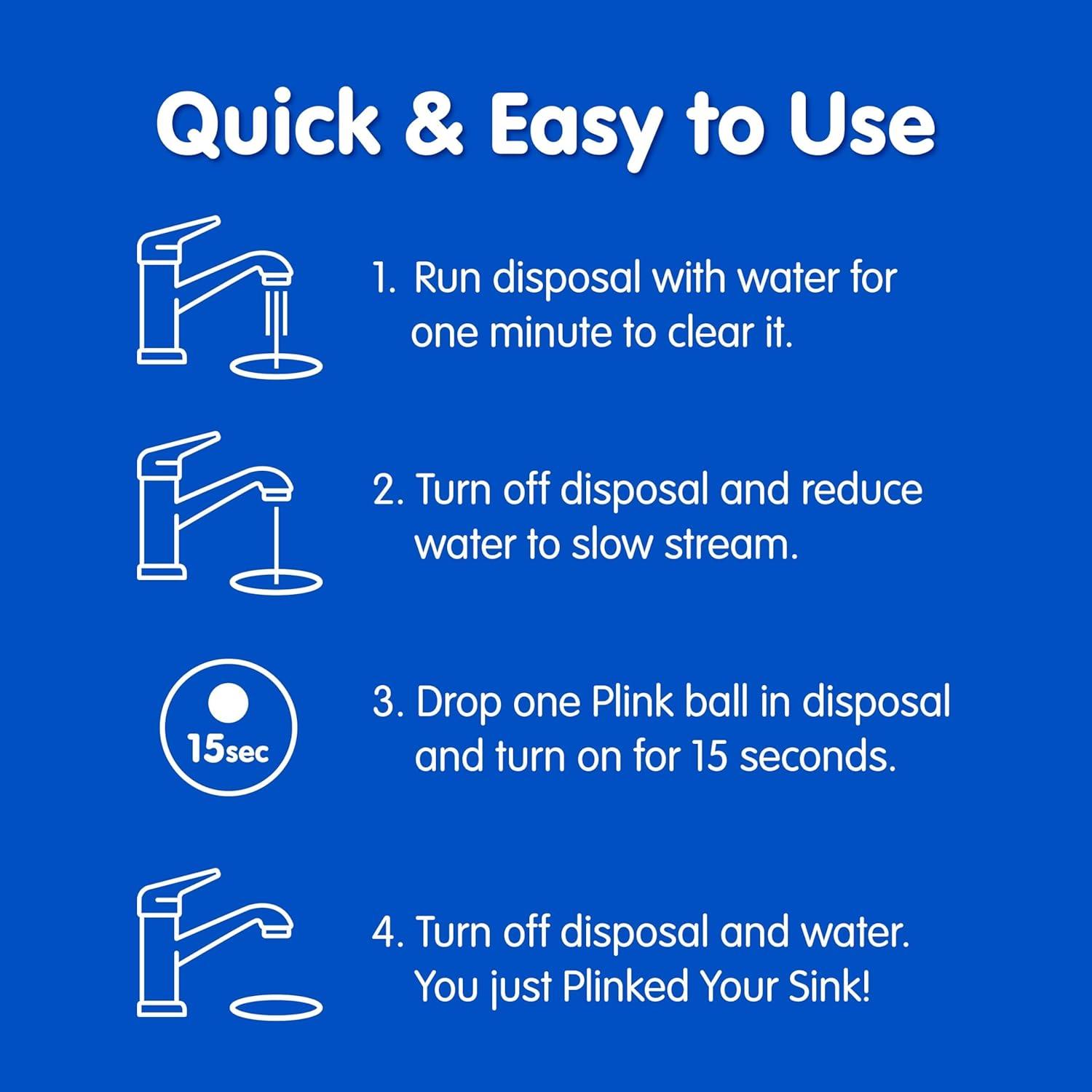 image:imagePlink Garbage Disposal Cleaner Freshener amp Odor Removing Balls Easy to Use Fresh Lemon Scent 40 CountLemon