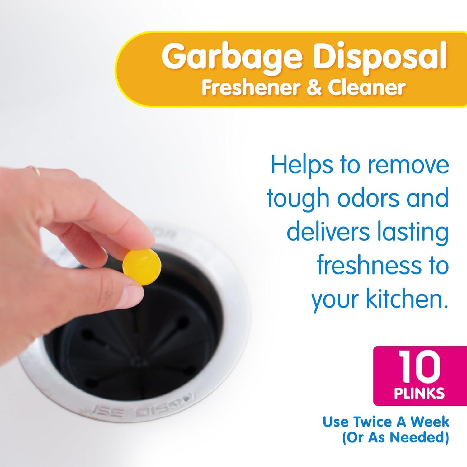 image:imagePlink Garbage Disposal Cleaner Freshener amp Odor Removing Balls Easy to Use Fresh Lemon Scent 40 CountLemon