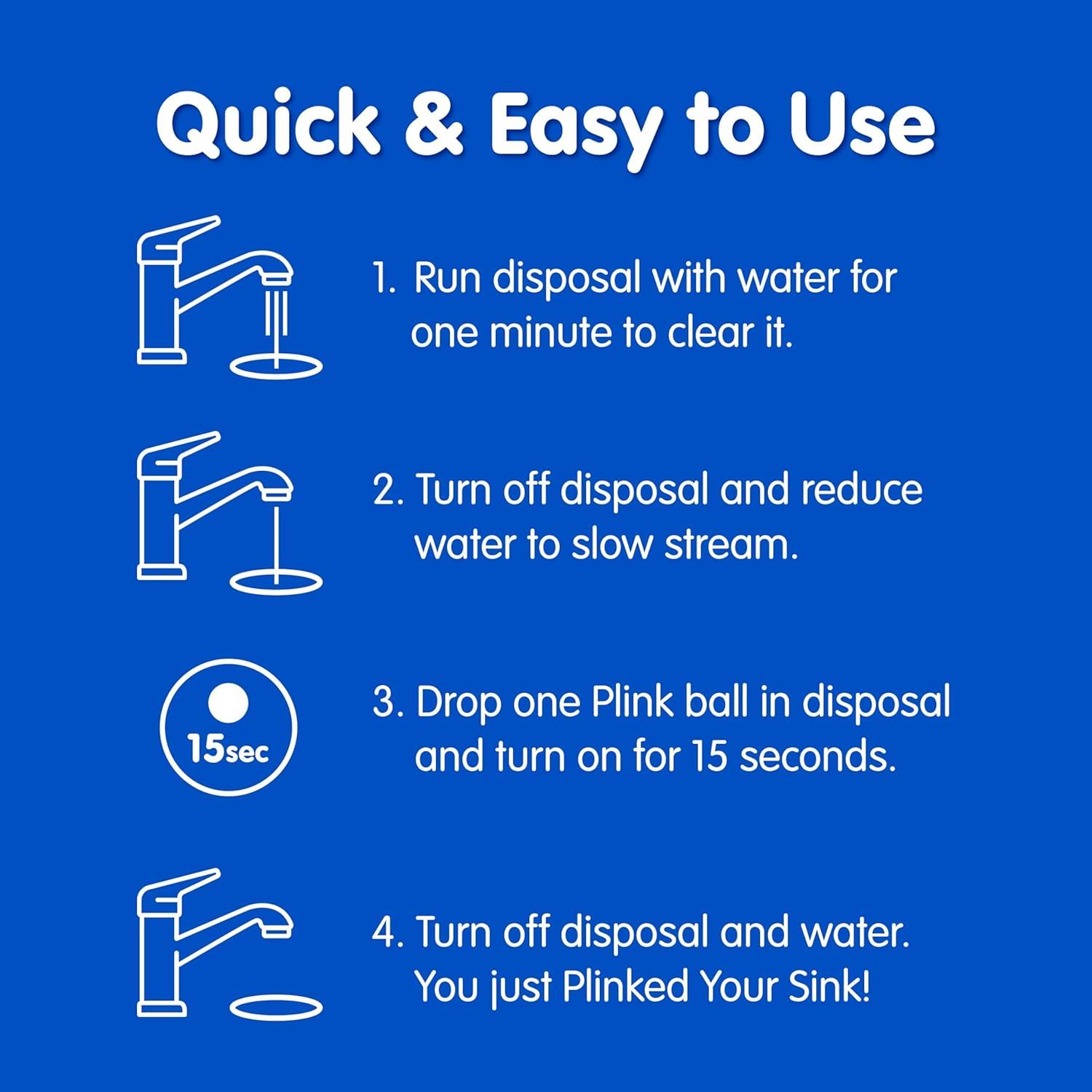 image:imagePlink Garbage Disposal Cleaner Freshener amp Odor Removing Balls Easy to Use Fresh Lemon Scent 40 CountLemon