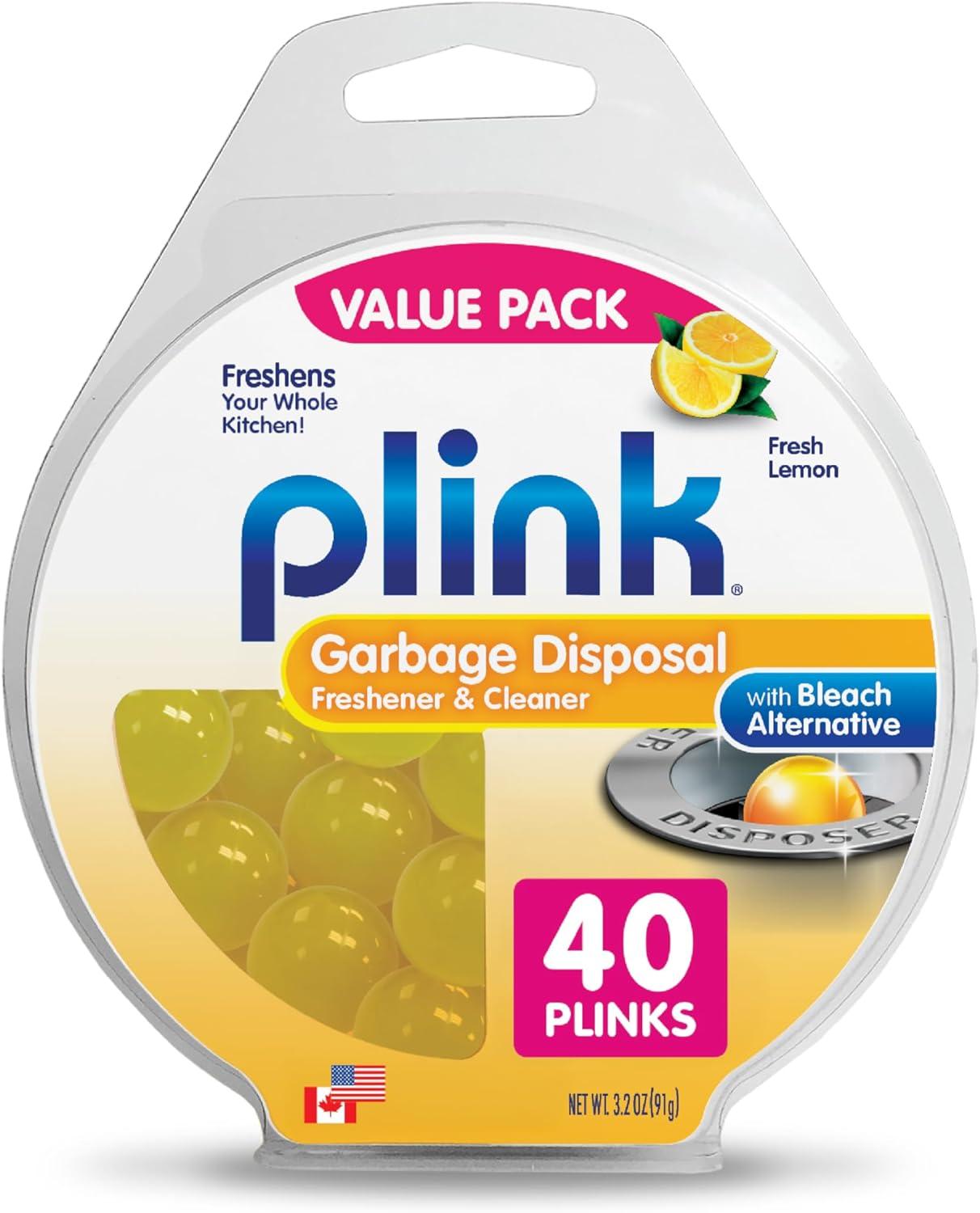 image:imagePlink Garbage Disposal Cleaner Freshener amp Odor Removing Balls Easy to Use Fresh Lemon Scent 40 CountLemon