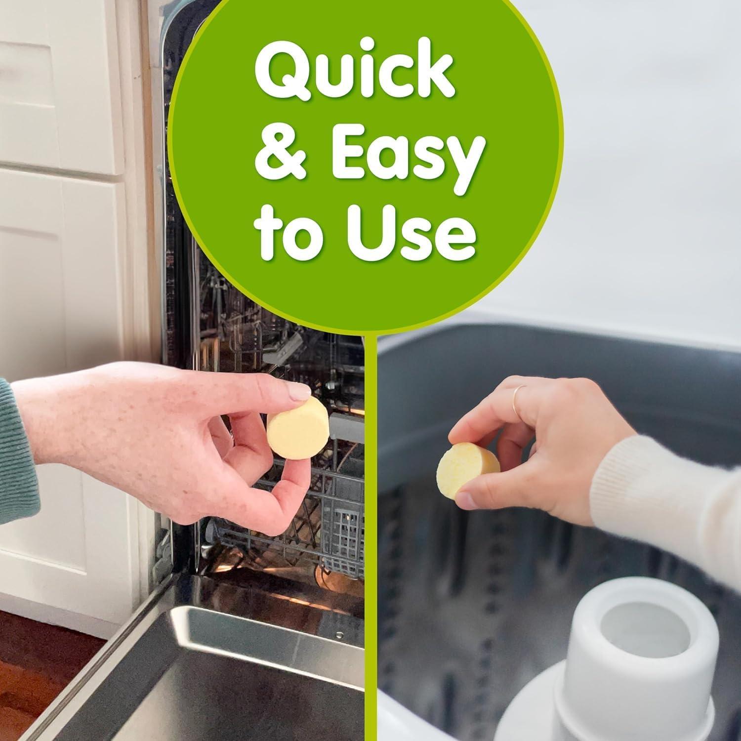 image:imagePlink Washing Machine and Dishwasher Cleaner and Freshener Prevents Residue and Removes Odors in Kitchen and Laundry Room Appliances SepticFriendly Made in the USA Lemon Scent 12 Tablets4 Count Pack of 2