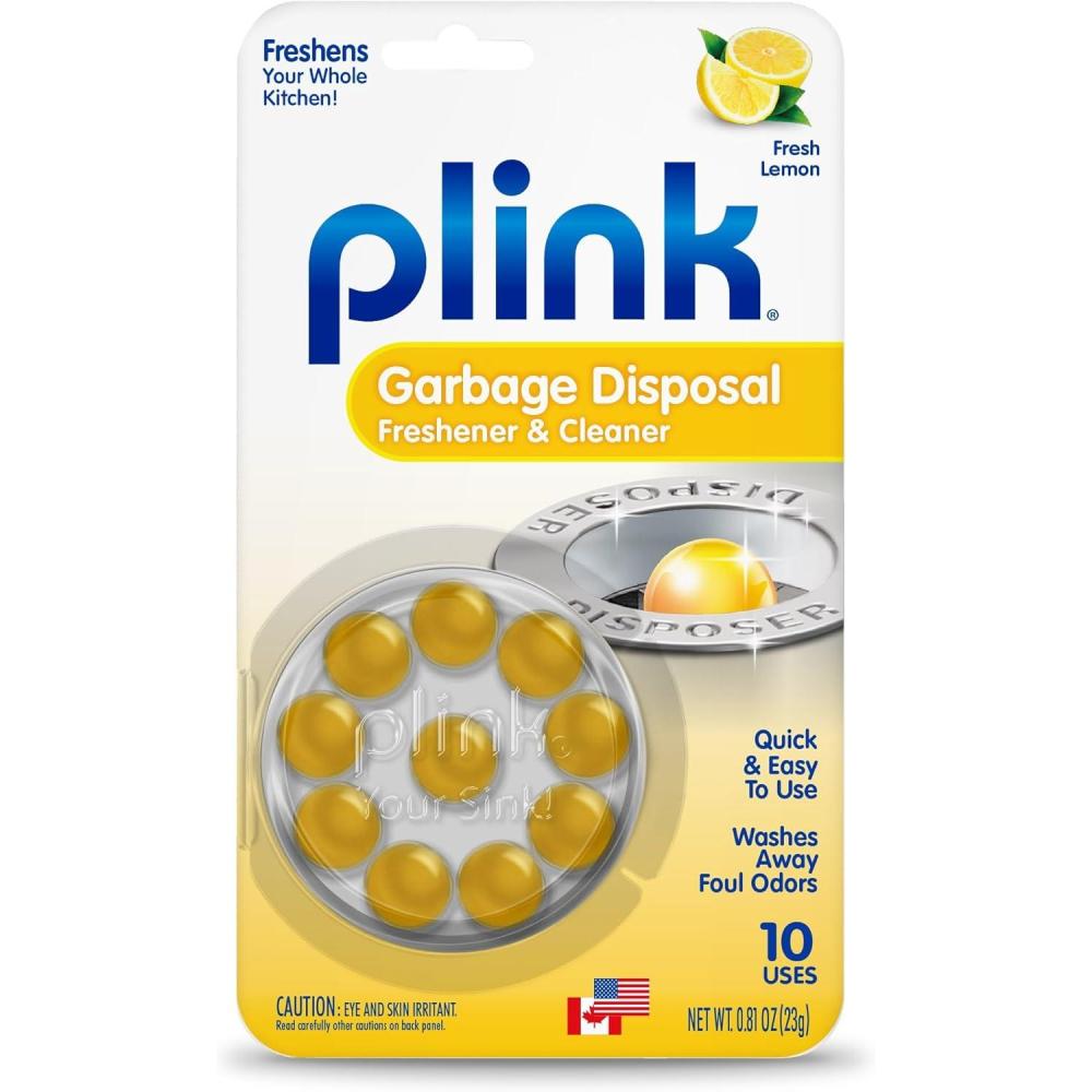 image:imagePlink Garbage Disposal Cleaner Freshener amp Odor Removing Balls Easy to Use Fresh Lemon Scent 40 CountLemon