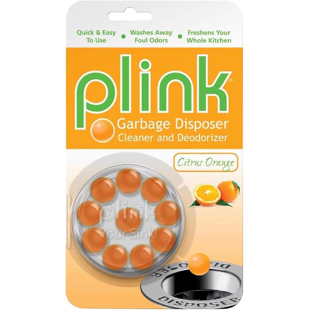 image:imagePlink Garbage Disposal Cleaner Freshener amp Odor Removing Balls Easy to Use Fresh Lemon Scent 40 CountOrange