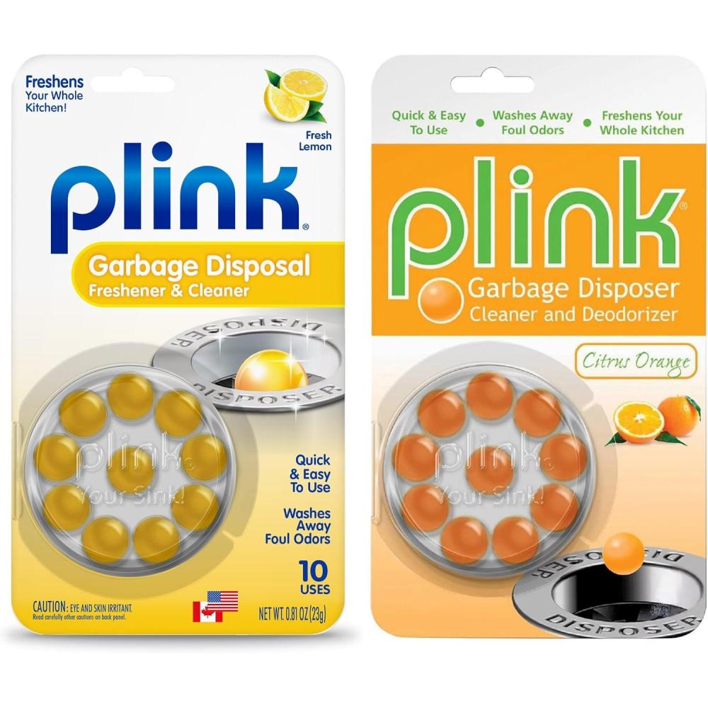 image:imagePlink Garbage Disposal Cleaner Freshener amp Odor Removing Balls Easy to Use Fresh Lemon Scent 40 CountVariety