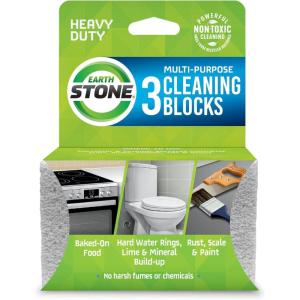 EarthStone Multi-Purpose Cleaning Block, For Kitchens, Bathrooms, Tools, and More, Made in the USA, 3-Pack(1 Ounce (Pack of 1))