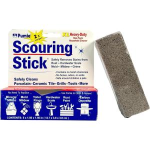 PUMIE Extra Large Pumice Scouring Stick, Regular Stick, Heavy Duty Pumice Cleaning Stone for Tough Kitchen Stains, Toilet Bowls & Rings, Extra Large Pumice Cleaning Bar for Rust & Pain(2.29 Ounce (Pack of 1))