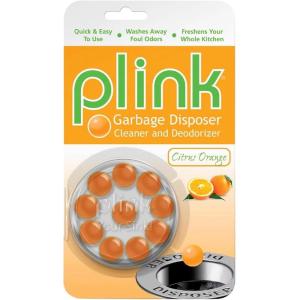 Plink Garbage Disposal Cleaner, Freshener & Odor Removing Balls, Easy to Use, Fresh Lemon Scent, 40 Count(Orange)